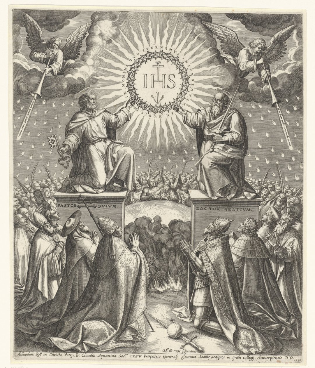 Anbetung des Monogramms Christi von Johann Sadeler (I)