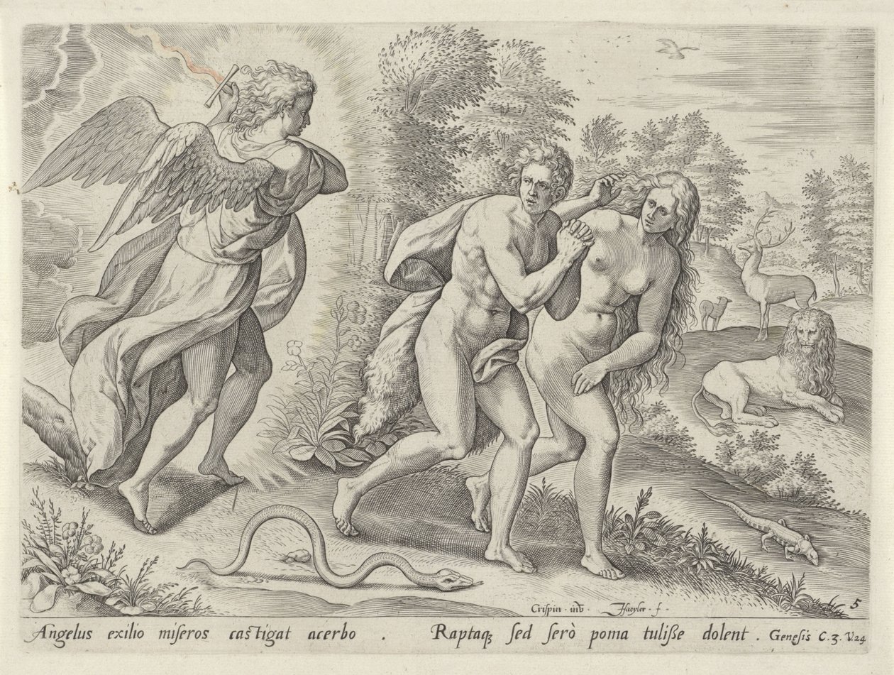 Vertreibung aus dem Paradies von Johann Sadeler (I)