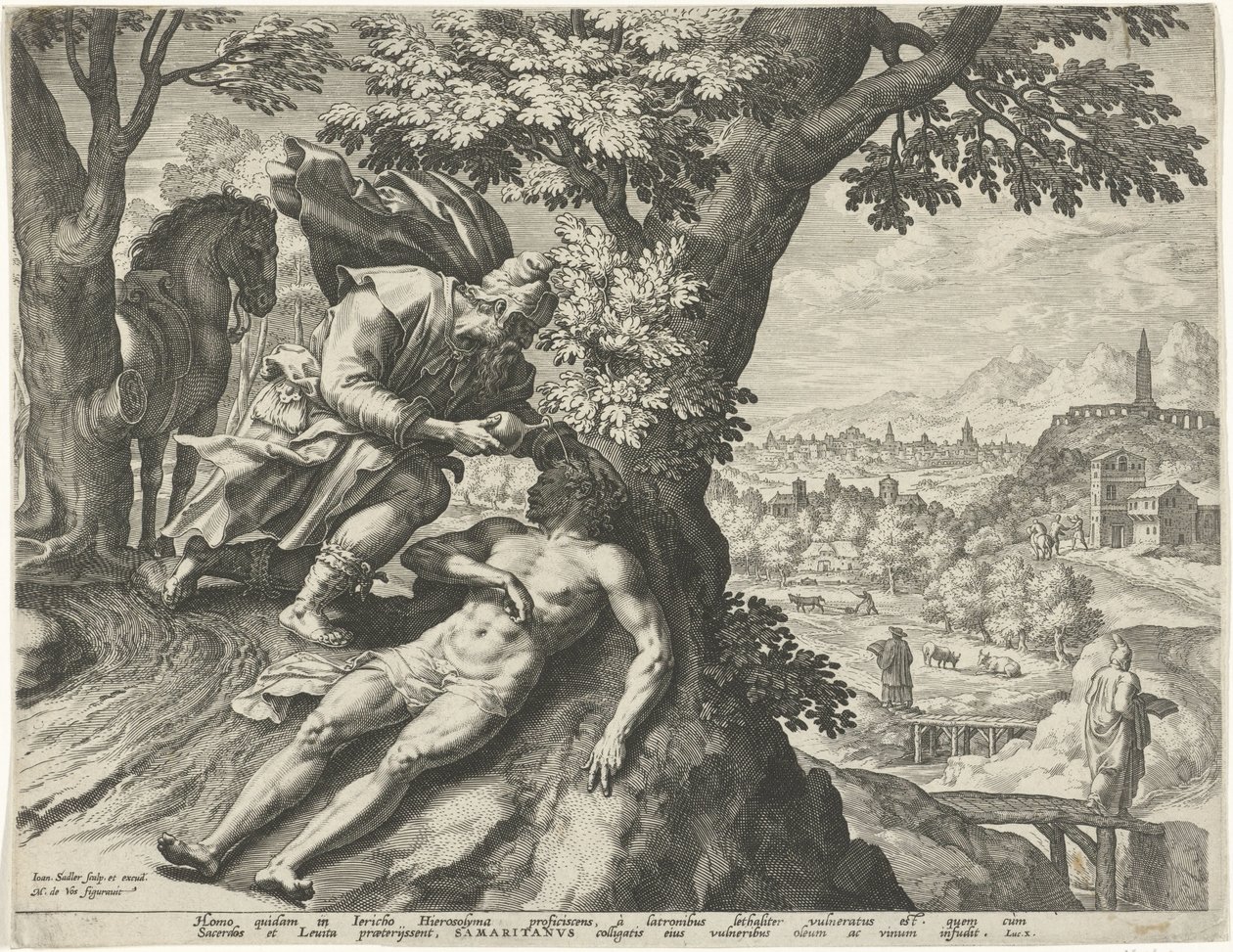 Gleichnis vom barmherzigen Samariter von Johann Sadeler (I)