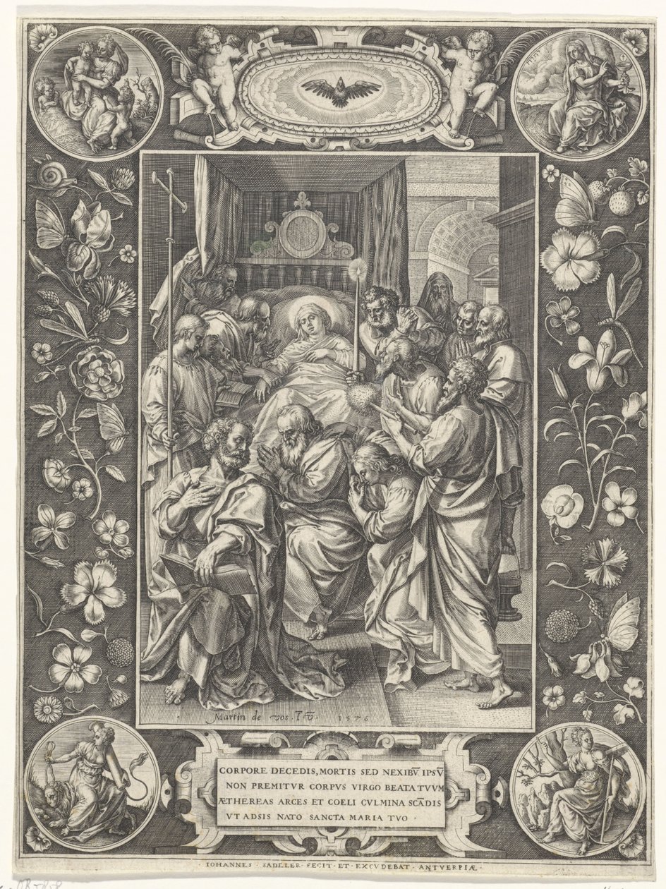 Sterbebett von Maria von Johann Sadeler (I)
