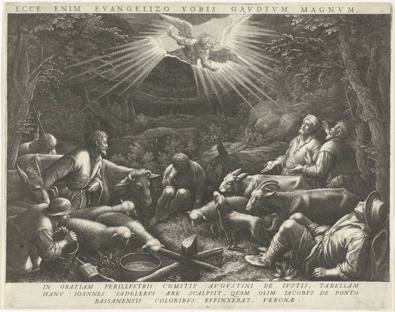 Verkündigung an die Hirten von Johann Sadeler (I)