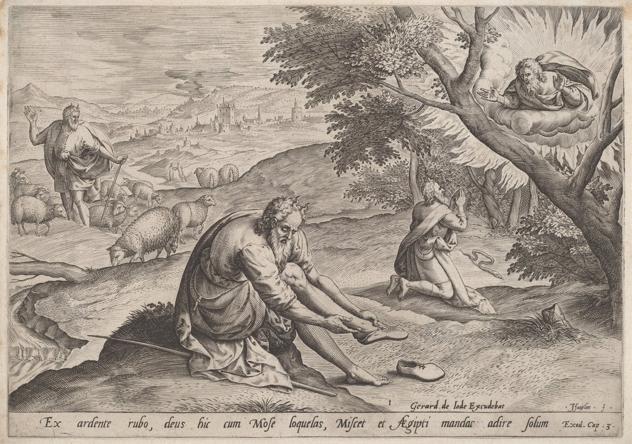 Gott erscheint Moses von Johann Sadeler I