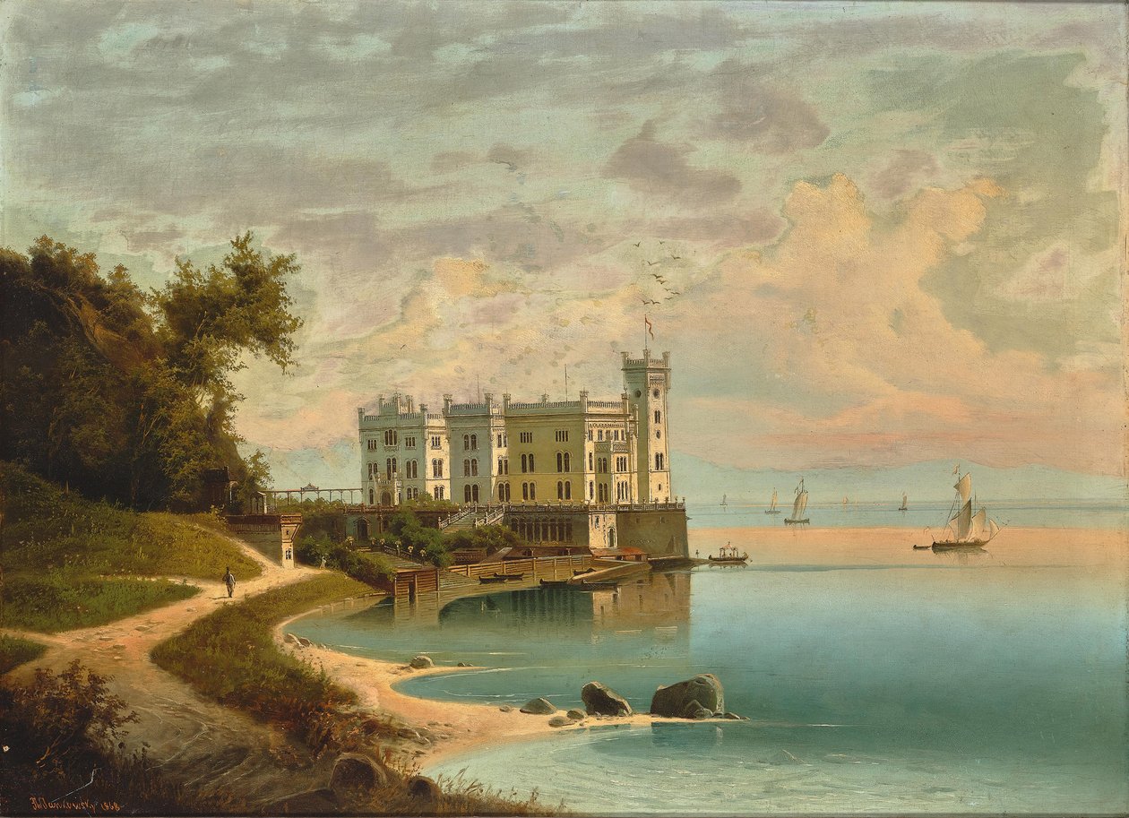 Schloss Miramare in Triest, 1868 von Johann Wilhelm Jankowski