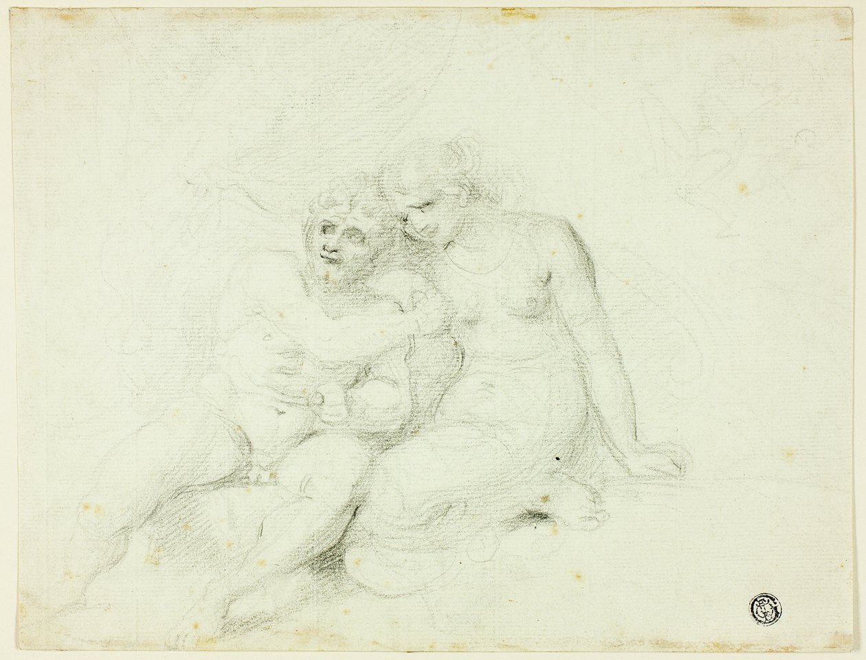 Sitzender Mann neben Frau von Johann Zoffany
