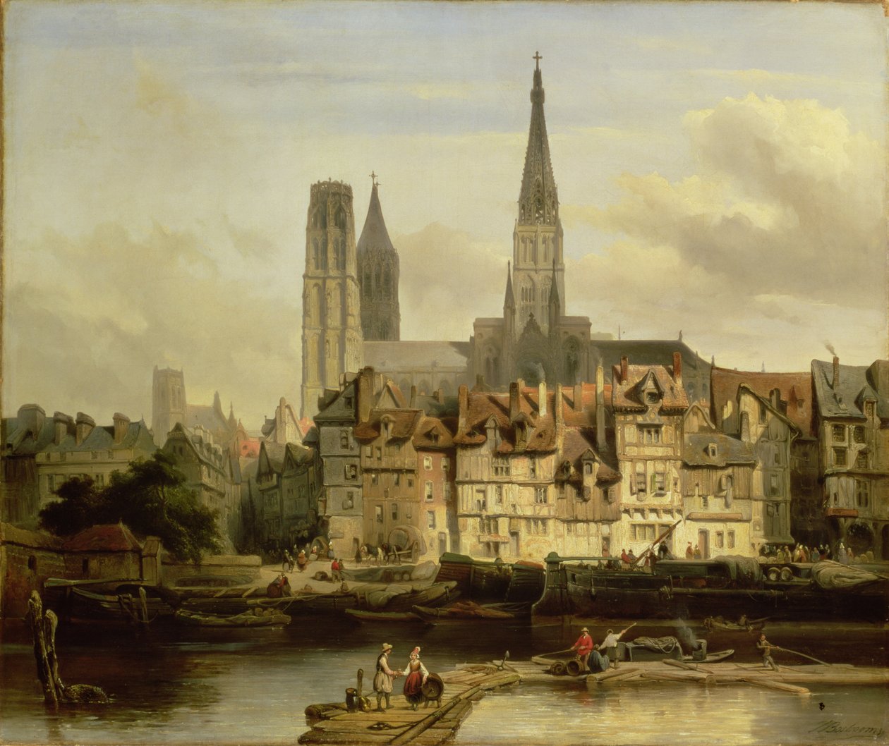 Kai in Rouen, 1839 von Johannes Bosboom