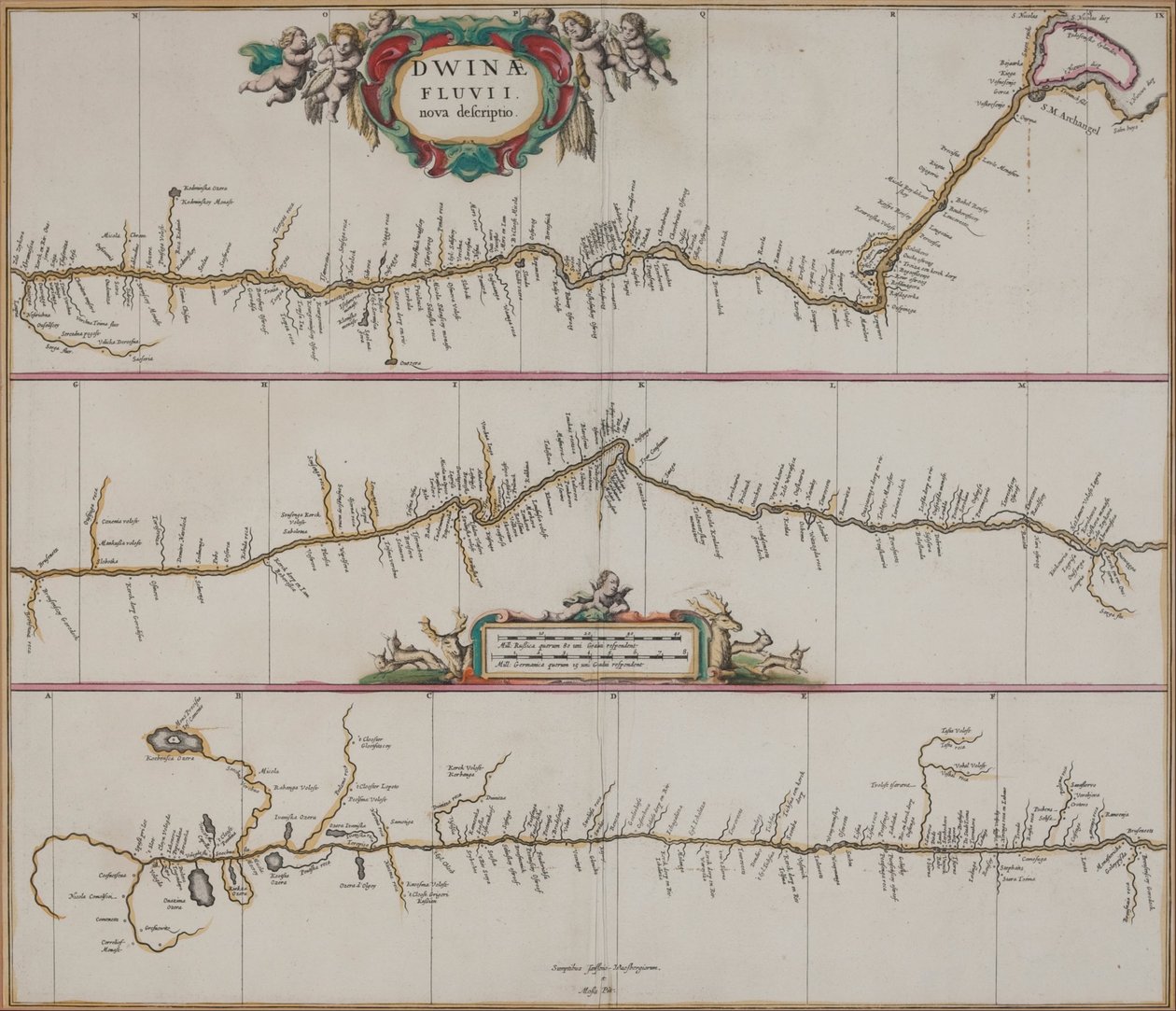 Neue Beschreibung des Dvina-Flusses von Johannes Janssonius Waasbergen