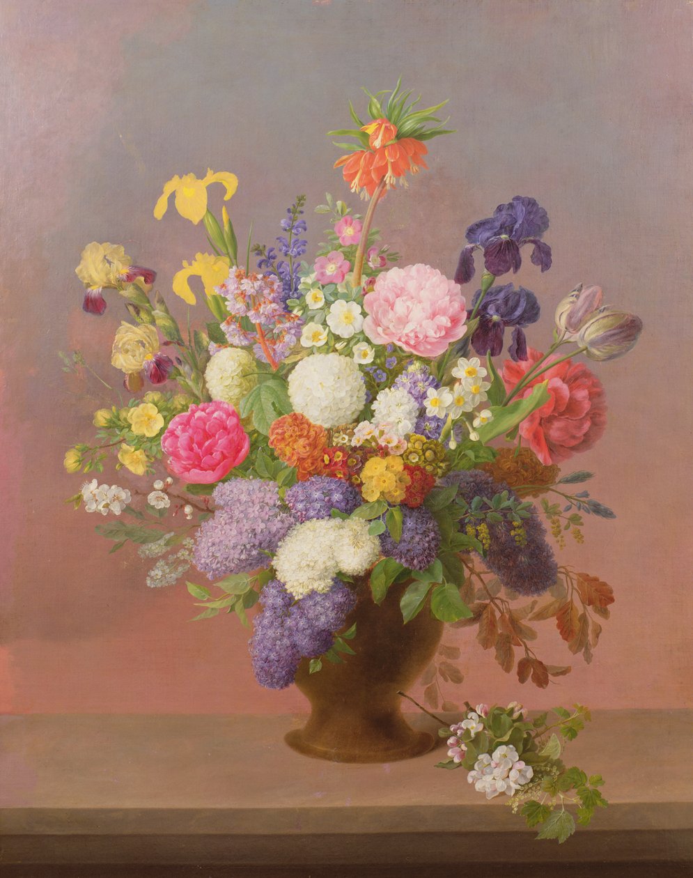 Frühlingsblumen in einer Vase von Johannes Ludwig Camradt