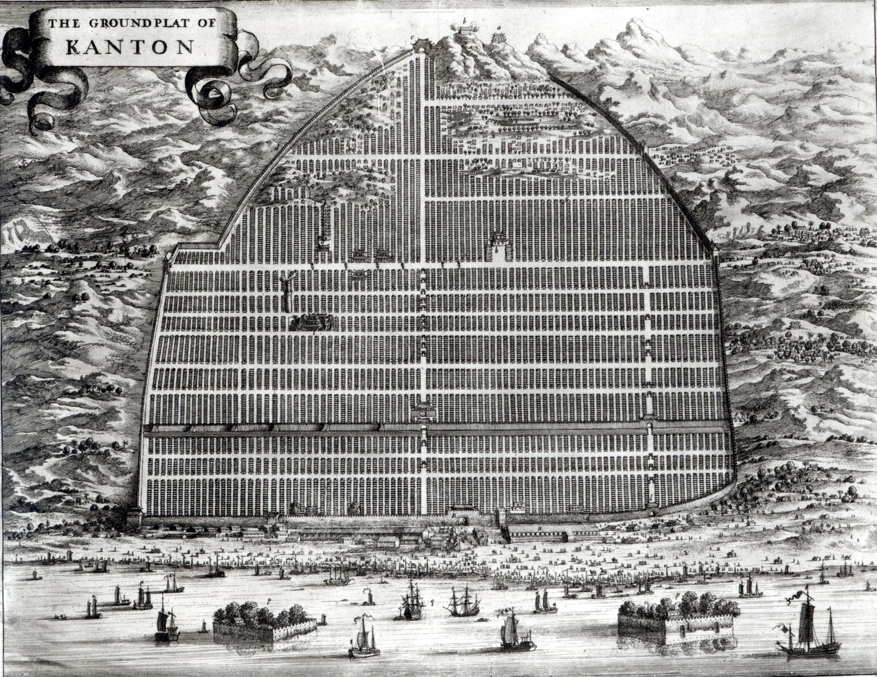 Grundriss von Kanton, China von Johannes Nieuhoff