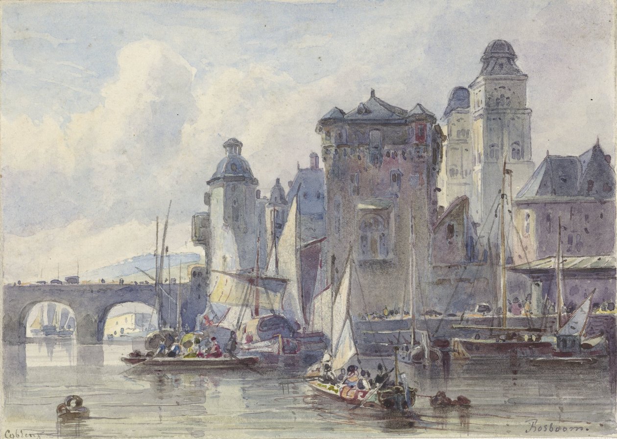 Ansicht von Koblenz von Johannes Bosboom