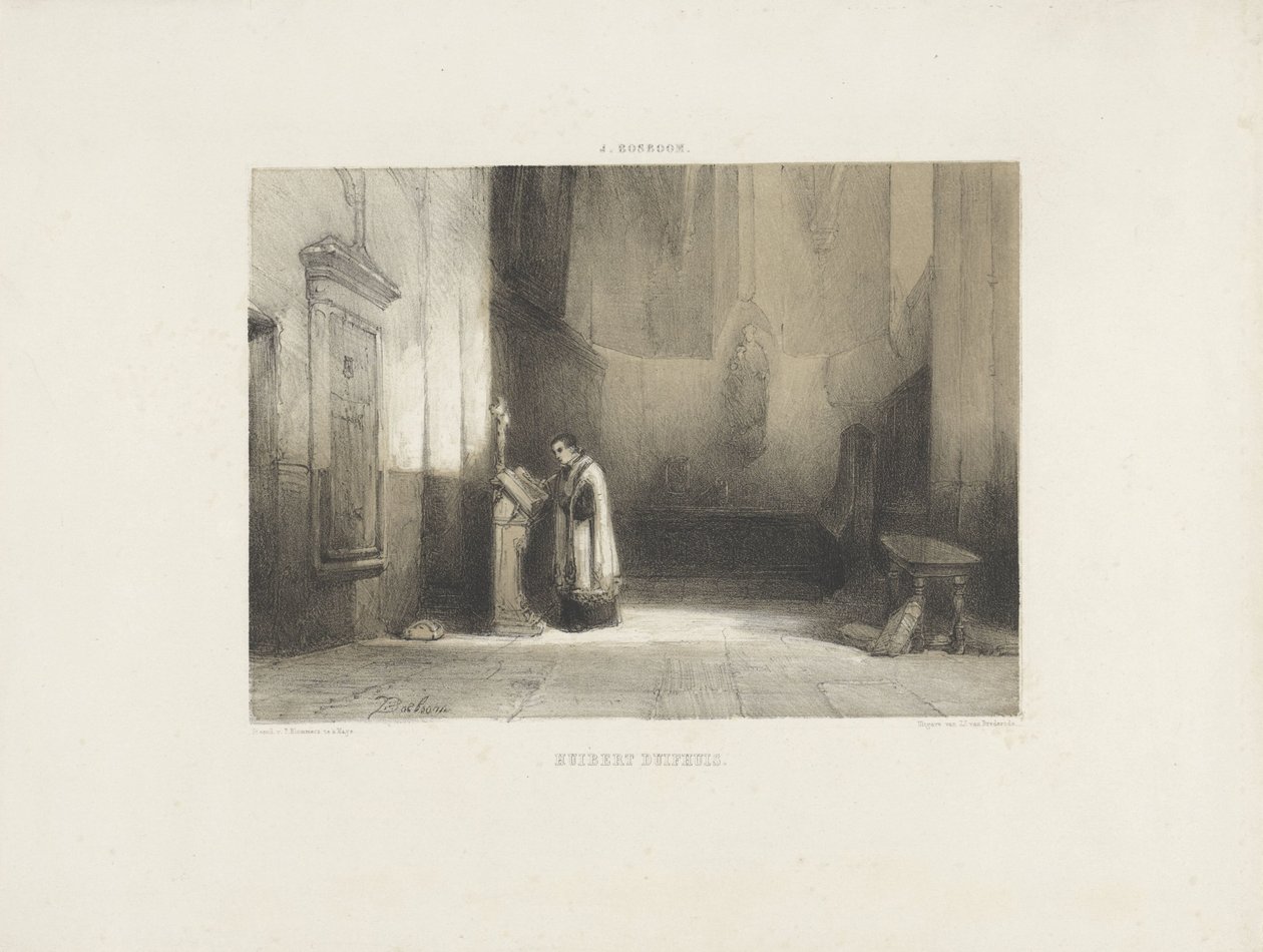 Hubert Duifhuis liest in einer Kirche von Johannes Bosboom