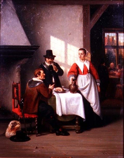 Eine Taverne Innenansicht von Johannes Christoffel Vaarberg