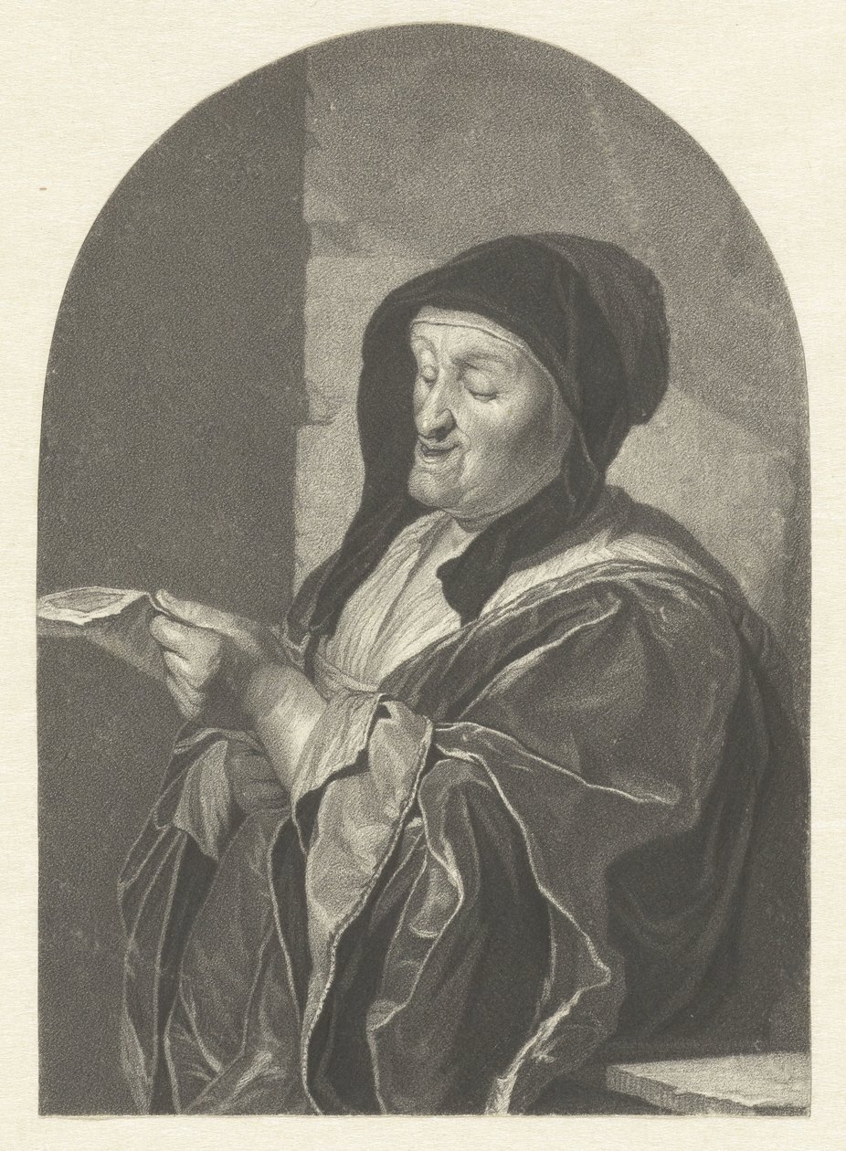 Singende alte Frau von Johannes Cornelis Mertens