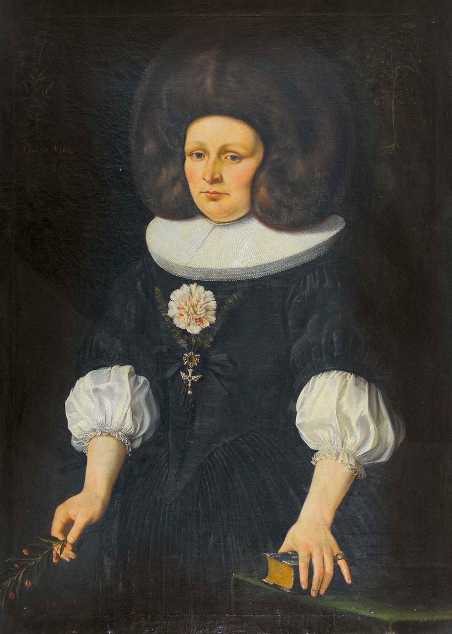 Bildnis einer Dame mit Gebetbuch von Johannes Dünz