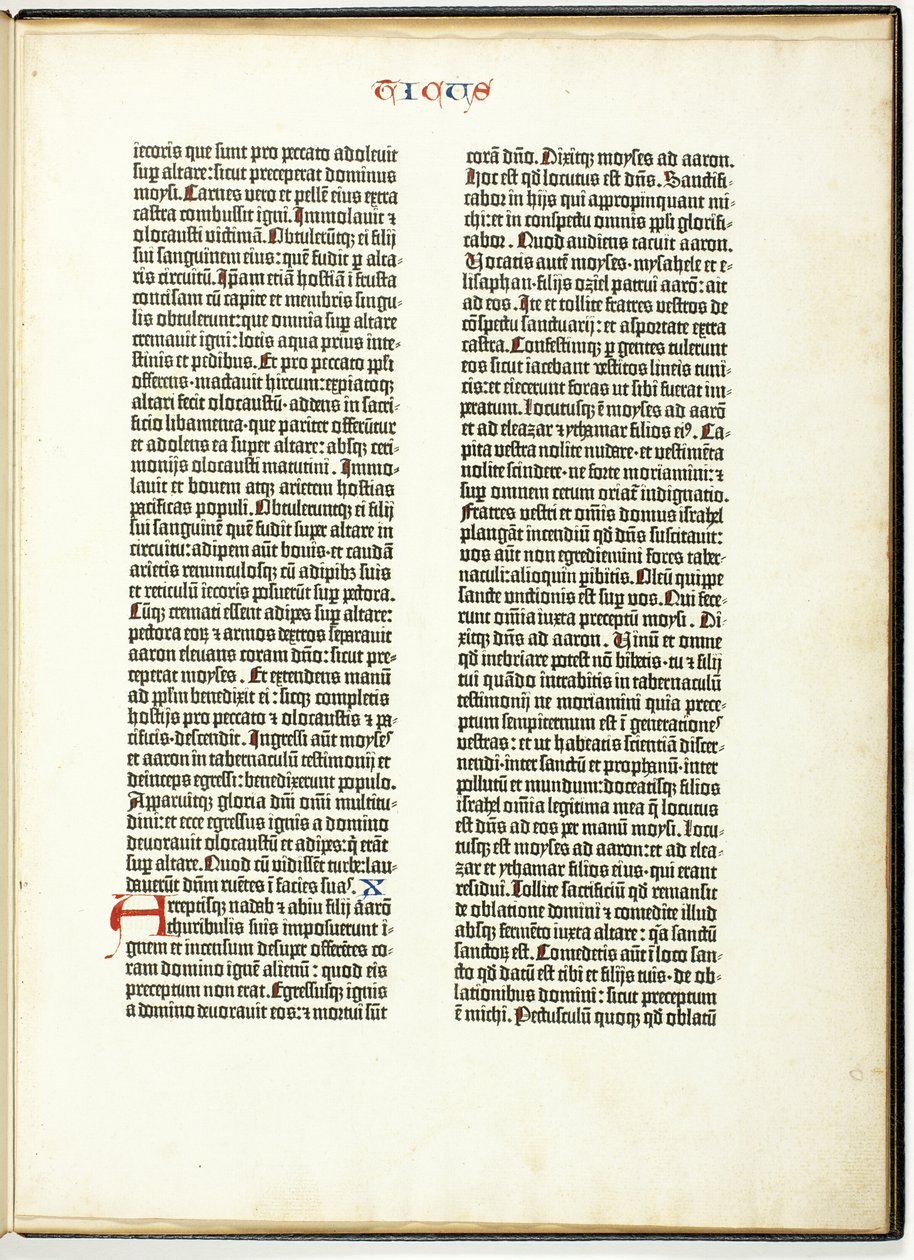 Gutenberg-Bibelblatt von Johannes Gutenberg