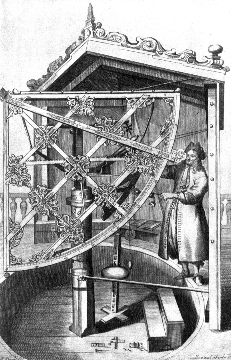 Astronom in seinem Observatorium von Johannes Hevelius