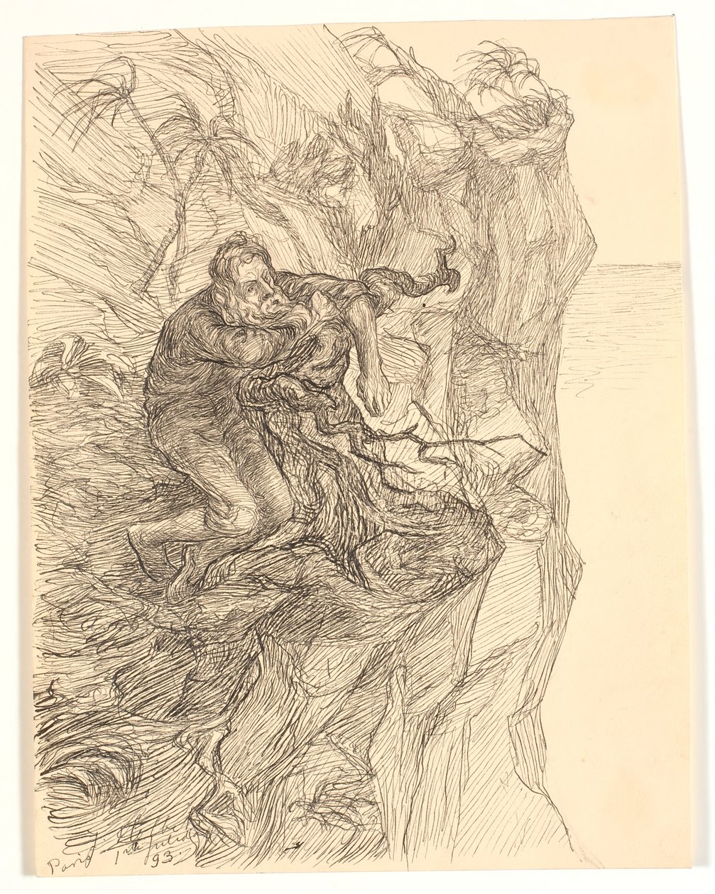 Illustration zu Alfred Tennyson "Enoch Arden" von Johannes Holbek