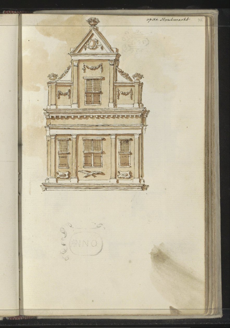 Fassade am Houtmarkt in Haarlem von Johannes Huibert Prins