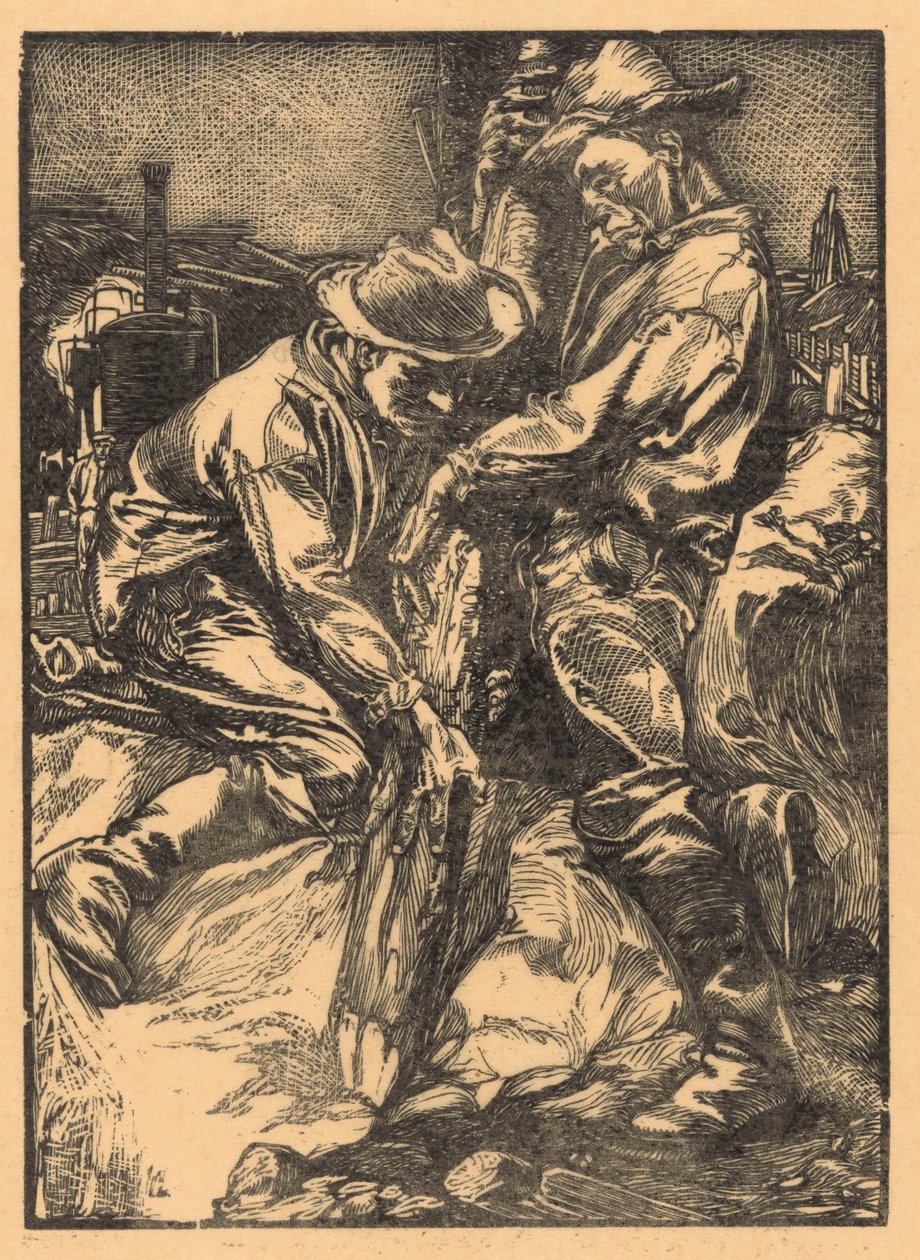 Bauarbeiter bei der Arbeit von Johannes Josephus Aarts