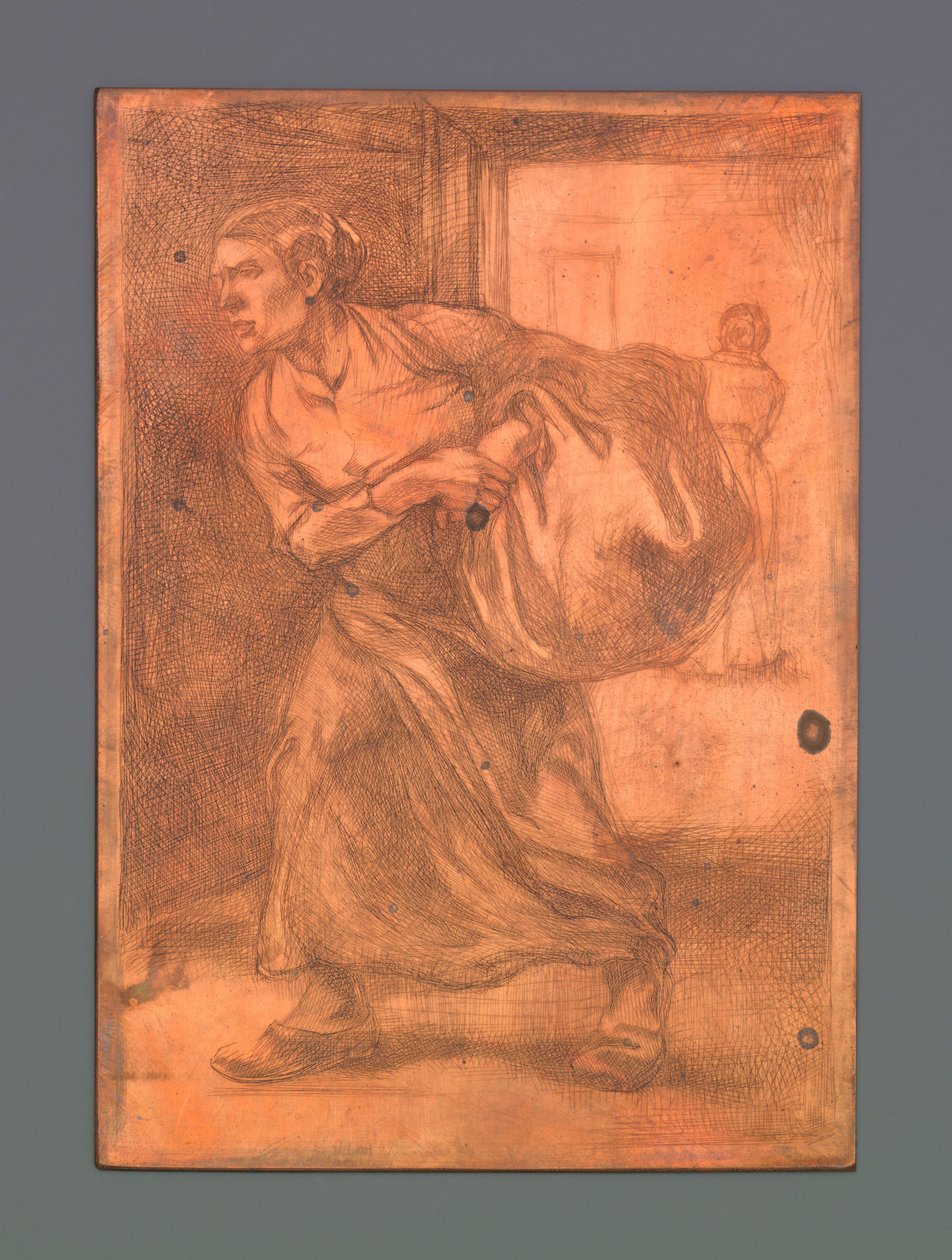 Frau trägt einen Ballen von Johannes Josephus Aarts