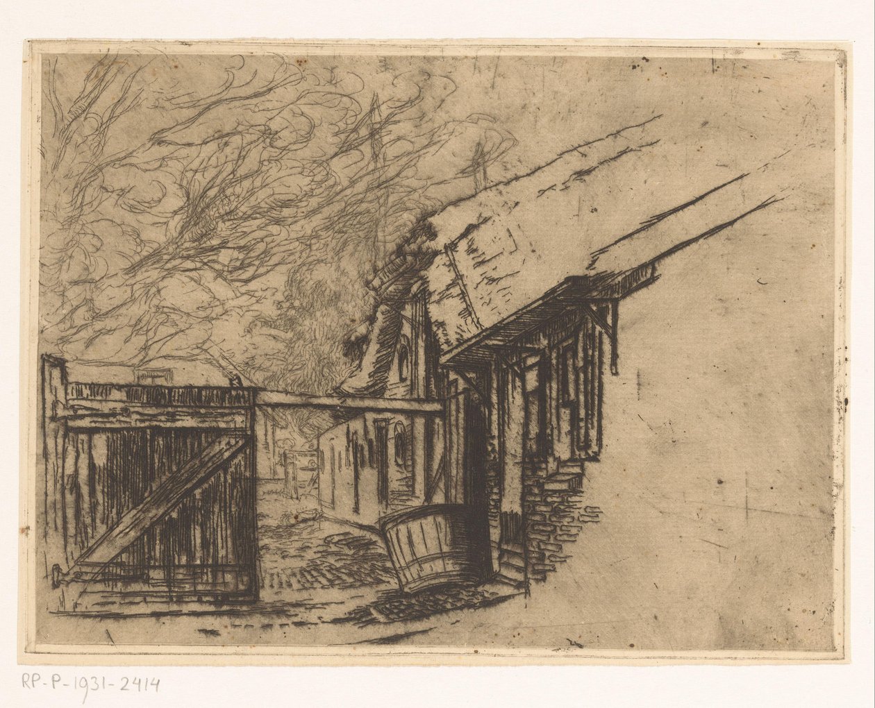Bauernhof mit Strohdach von Johannes Löhr