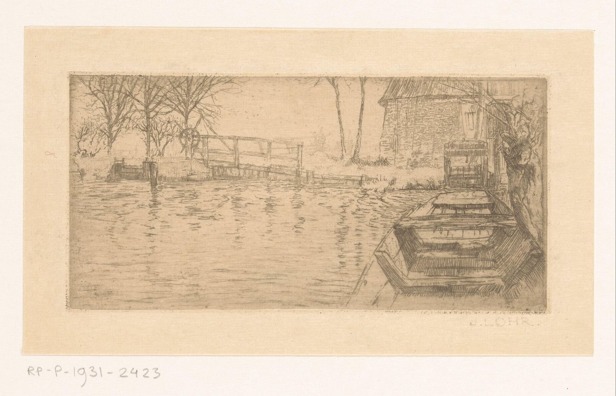 Kanal mit Schleuse von Johannes Löhr
