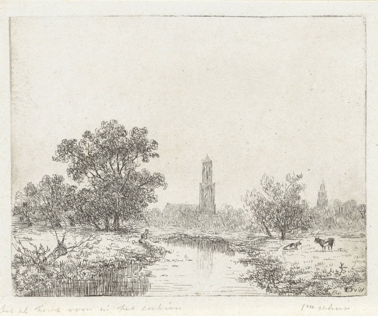 Ansicht von Utrecht(?) von Johannes Pieter van Wisselingh