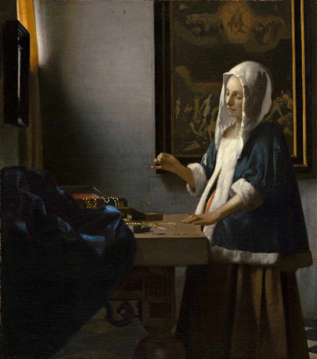 Frau mit einer Waage von Johannes Vermeer