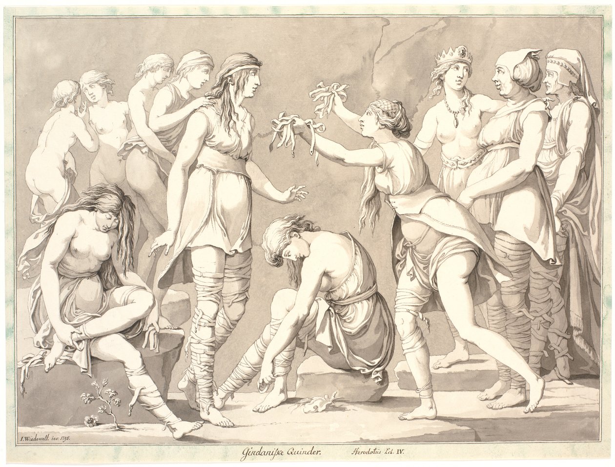 "Gindanische Frauen. Herodotius Lib. IV" von Johannes Wiedewelt