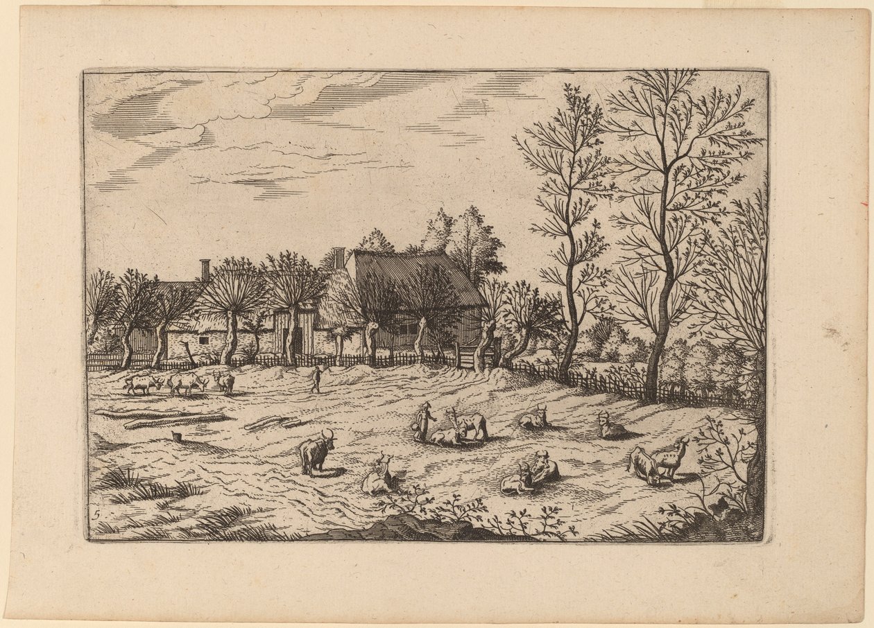 Bauernhof von Johannes and Lucas van Doetechum after Master of the Small Landscapes