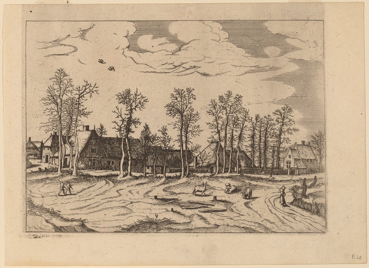 Bauernhöfe von Johannes and Lucas van Doetechum after Master of the Small Landscapes