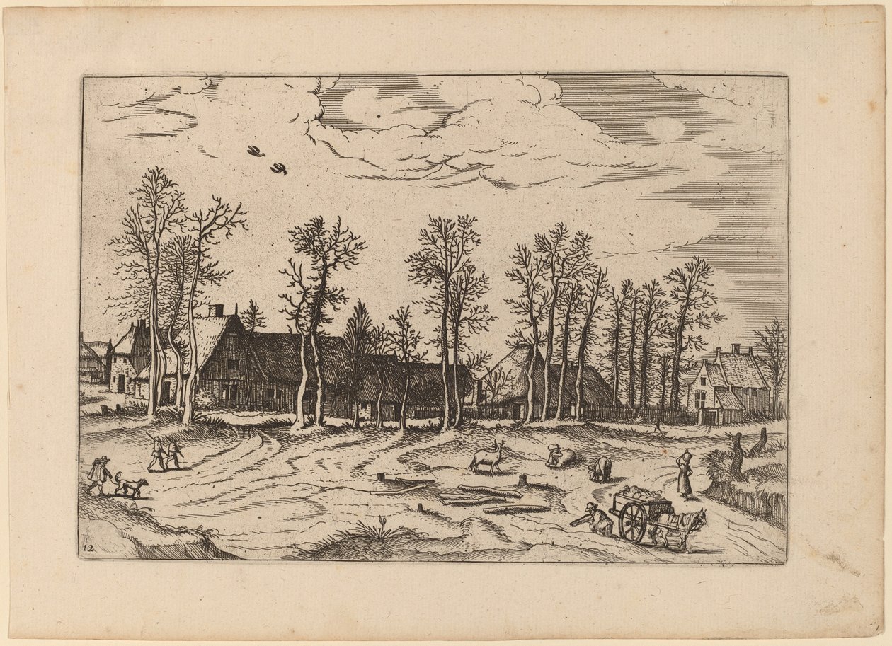 Bauernhöfe von Johannes and Lucas van Doetechum after Master of the Small Landscapes