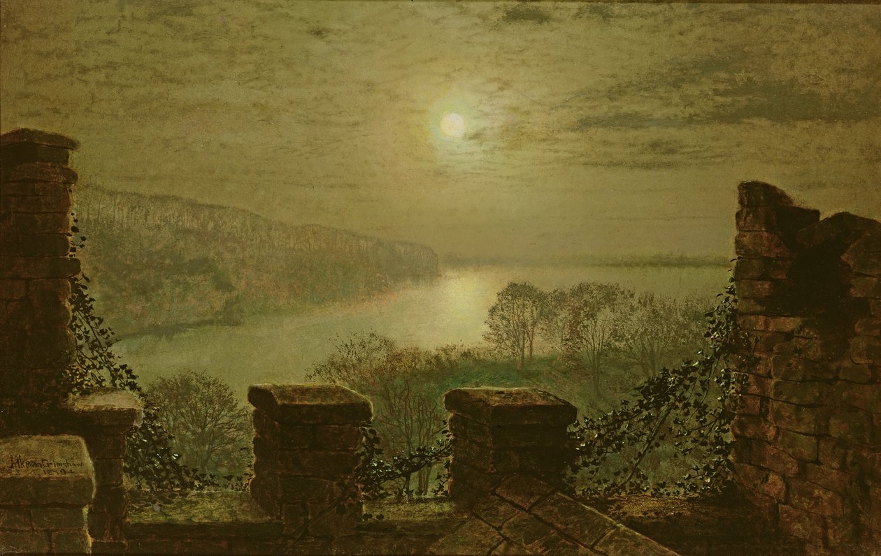 Roundhay Park vom Schloss, 1879 von John Atkinson Grimshaw