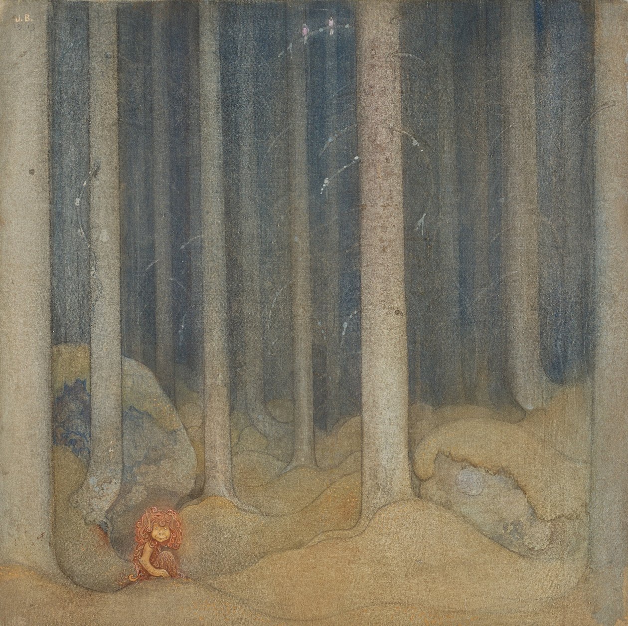 Humpe im Wald von John Bauer
