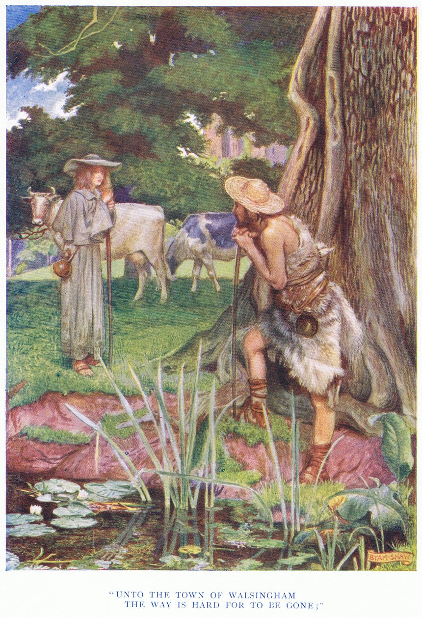 Nach Walsingham ist der Weg schwer zu gehen, 1928 von John Byam Liston Shaw