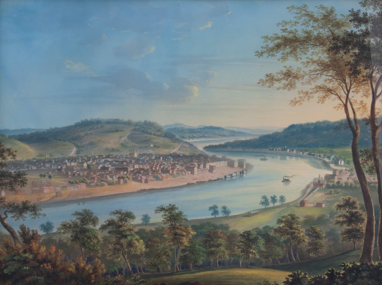 Ansicht von Cincinnati von Covington von John Caspar Wild