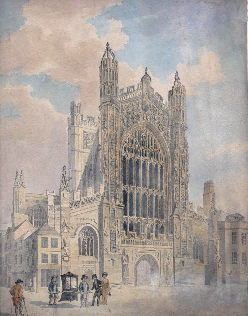 Bath Abbey von John Claude Nattes