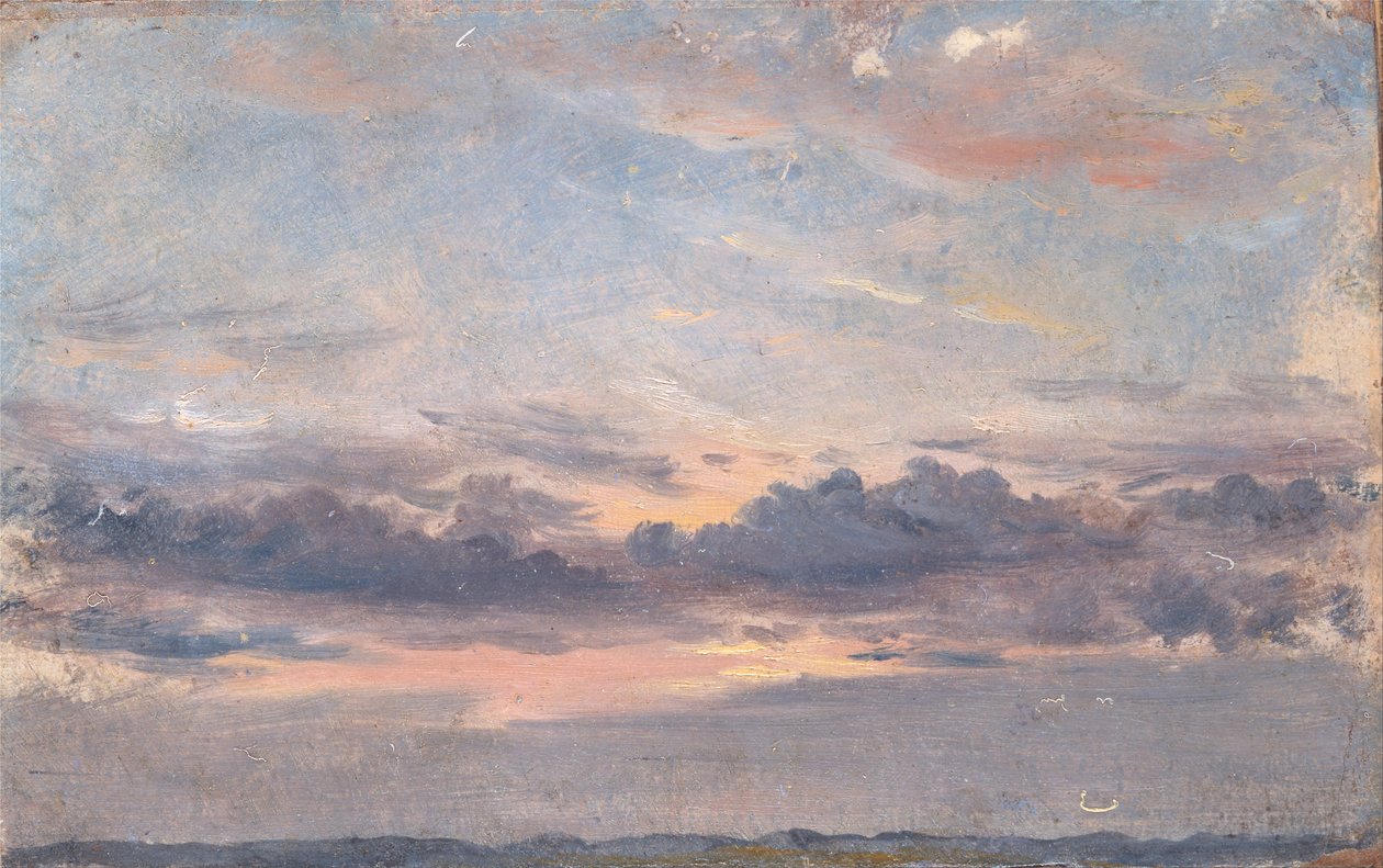 Eine Wolkenstudie, Sonnenuntergang von John Constable