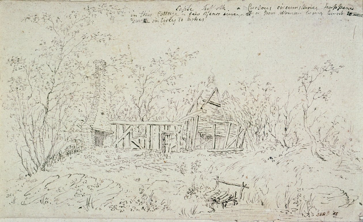 Eine verfallene Hütte in Capel, Suffolk, 1796 von John Constable