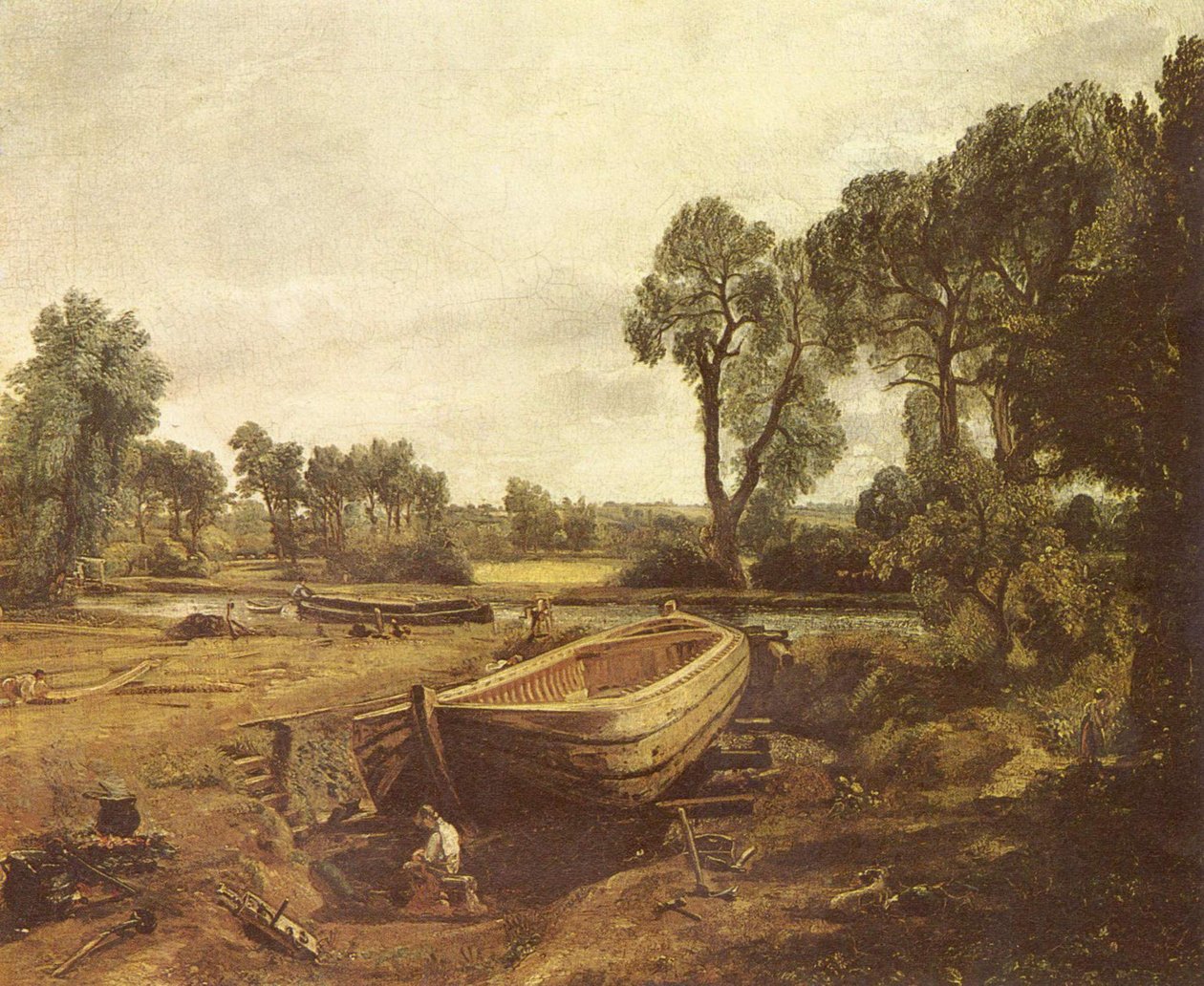 Bootsbau in Flatford von John Constable