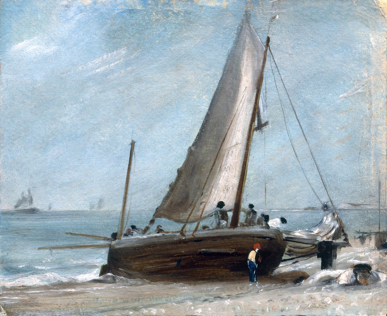 Brighton Beach mit Fischerbooten und Besatzung von John Constable