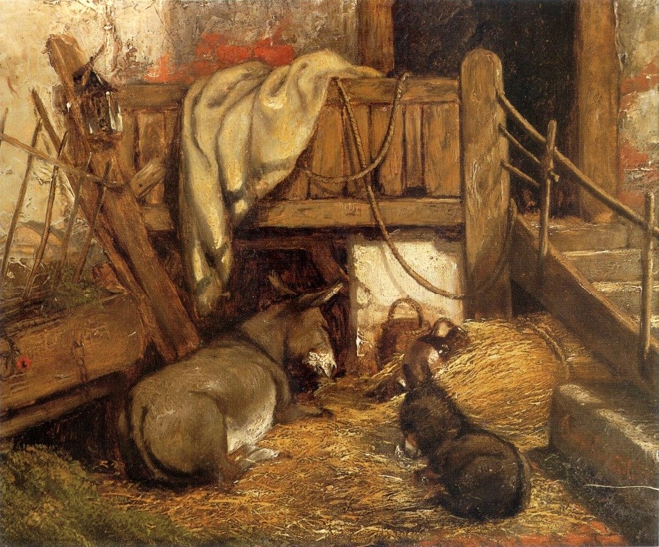 Esel im Stall von John Constable