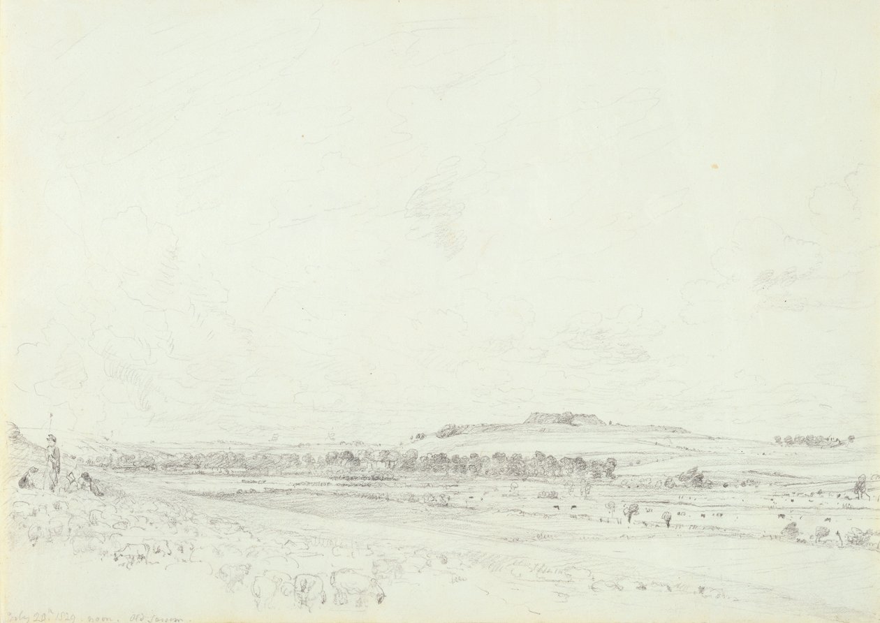 Old Sarum am Mittag, 1829 von John Constable