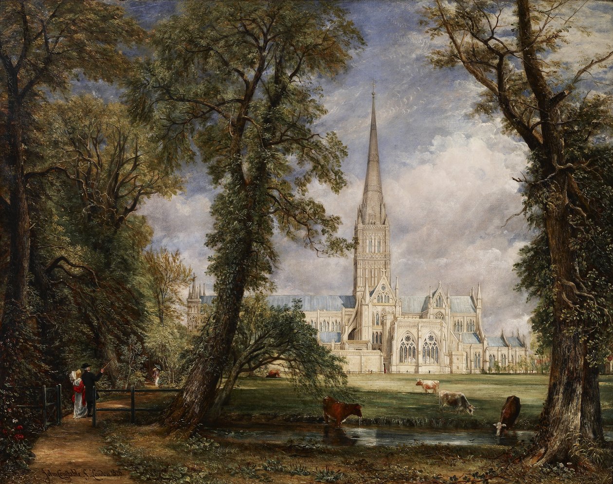 Kathedrale von Salisbury vom Bischofsgarten aus von John Constable
