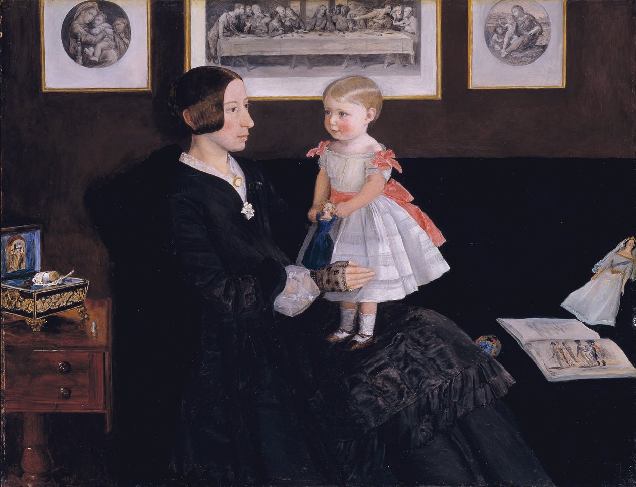 Mrs. James Wyatt Jr und ihre Tochter Sarah von John Everett Millais