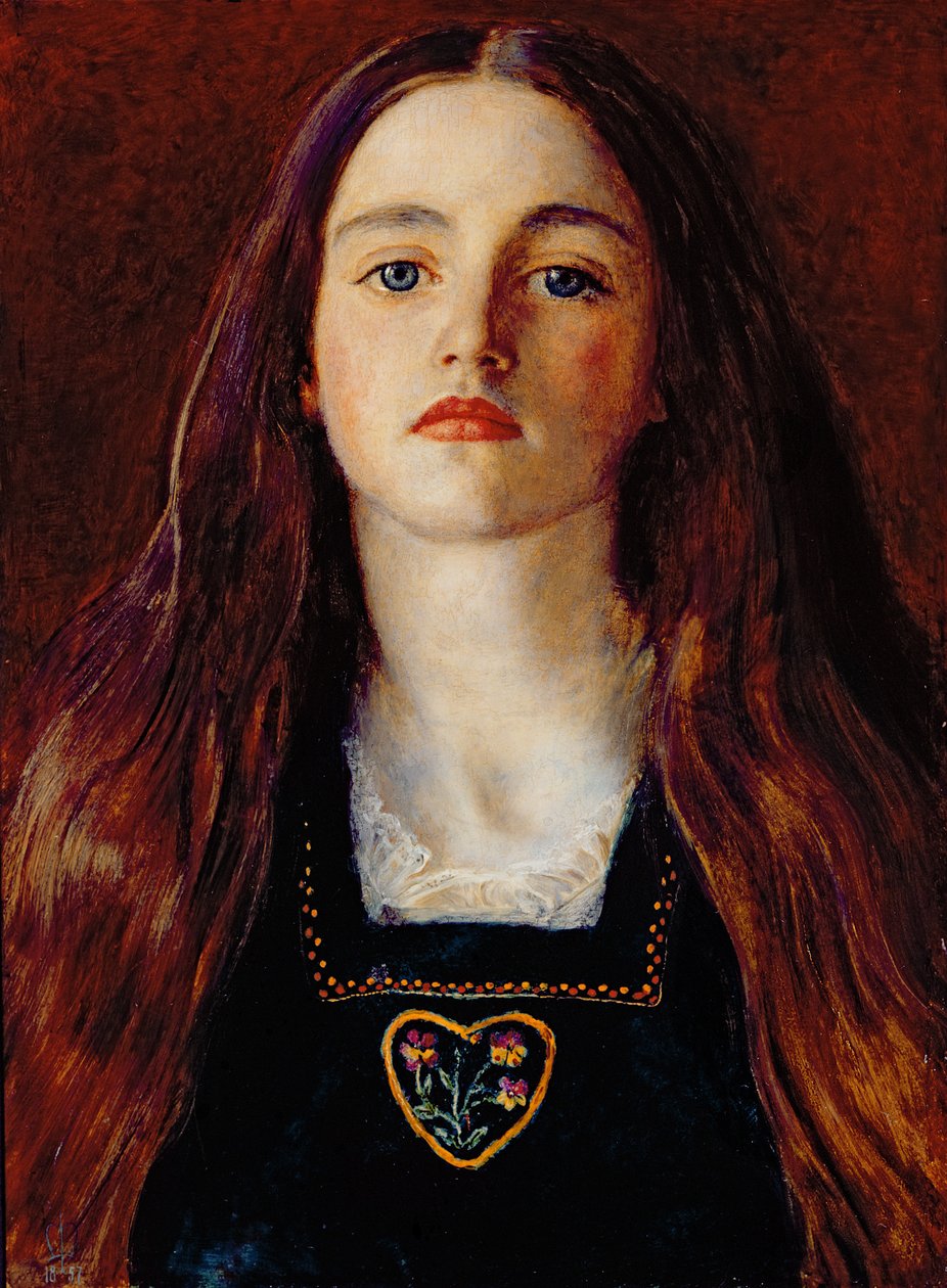 Porträt eines Mädchens, 1857 von John Everett Millais