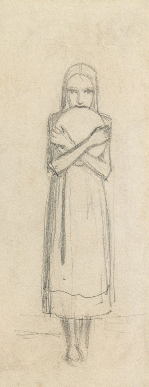 Skizze eines jungen Mädchens, 1863 von John Everett Millais