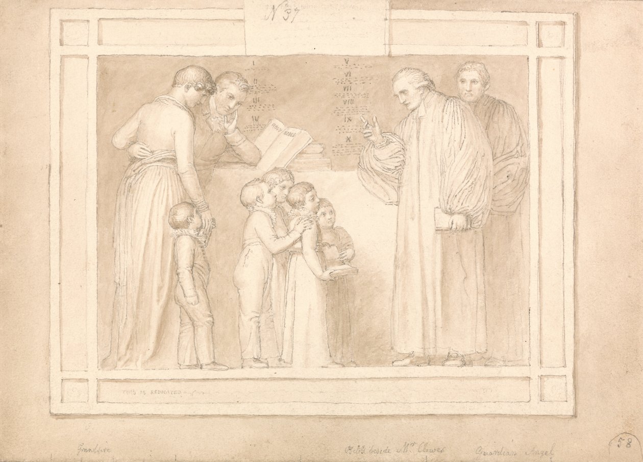 Studie für ein Denkmal für den Reverend John Clowes von John Flaxman