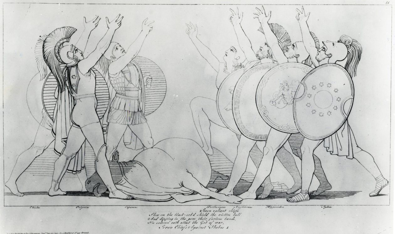 Die Sieben gegen Theben von John Flaxman