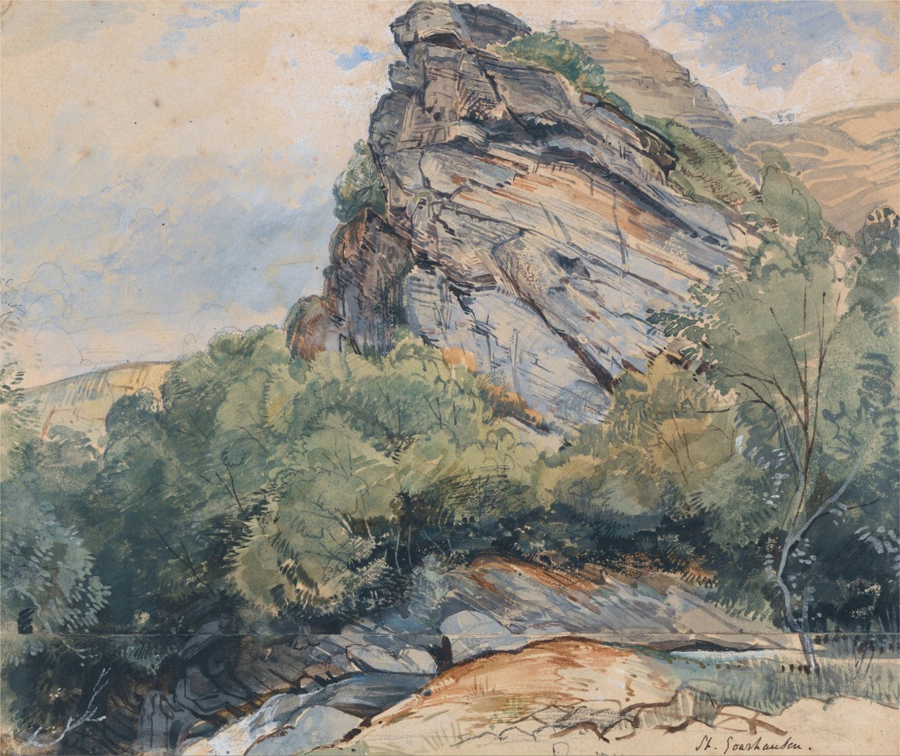 St. Goarshausen am Rhein zwischen Koblenz und Mainz von John Frederick Lewis