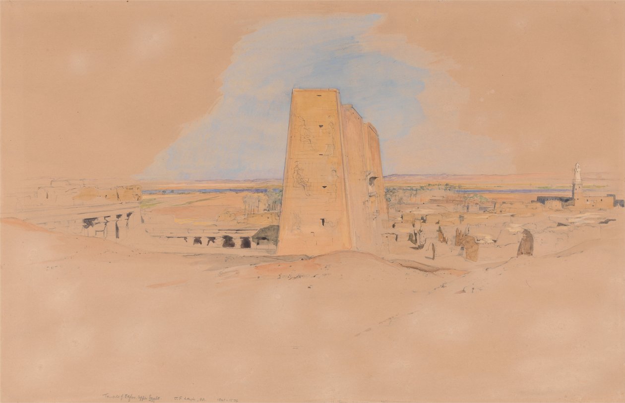 Tempel von Edfou, Oberägypten von John Frederick Lewis